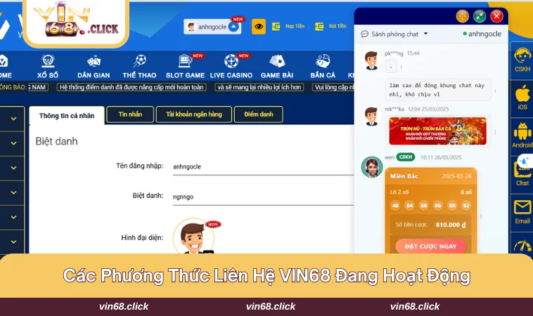 Live chat là tiện ích có thể sử dụng trực tiếp trên website nền tảng