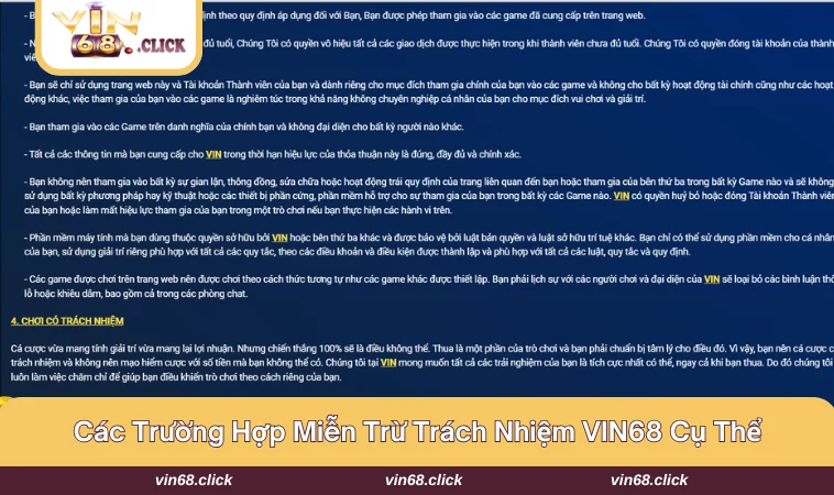 Lỗi kỹ thuật là trường hợp VIN68 không chịu trách nhiệm về tổn thất