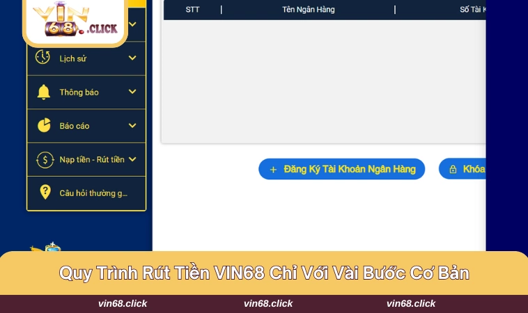 Hướng dẫn cách rút tiền VIN68 tiện ích cho newbie