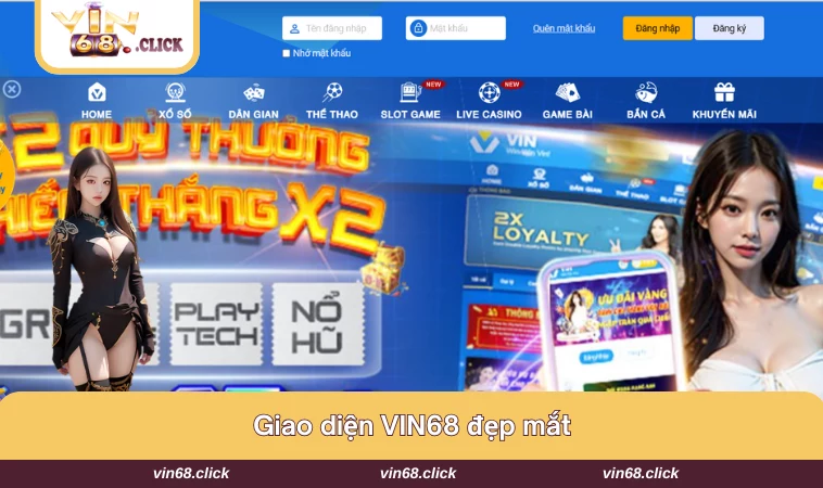 Giao diện của nhà cái đẹp mắt từ chi tiết đến tổng quát